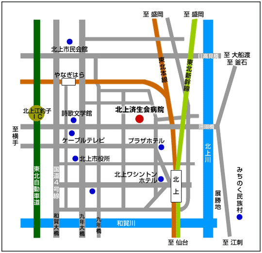 岩手県済生会地図